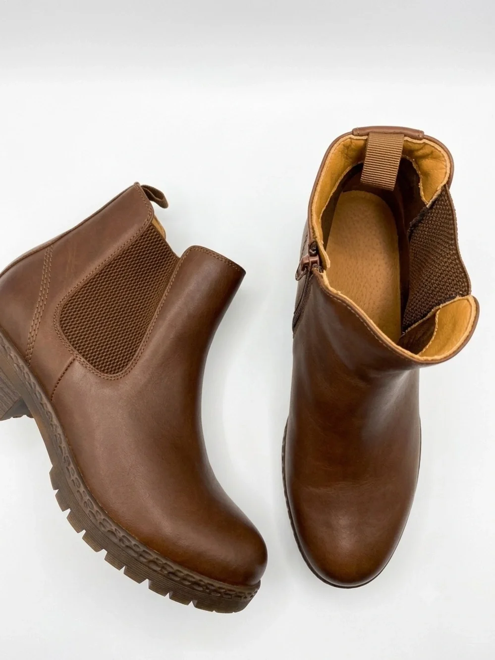 Brown Chelsea Ankle Boots for Women - Classic Slip-On Style